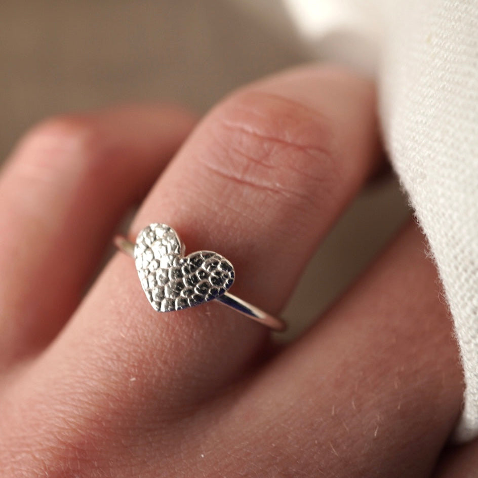 Finger-/Tierabdruck - Ring "Herz"