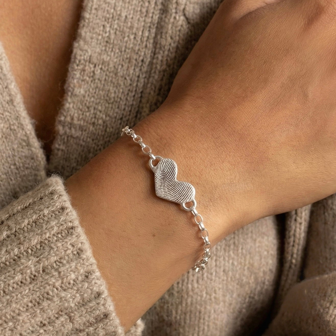 Finger-/Tierabdruck - Armband "Herz"
