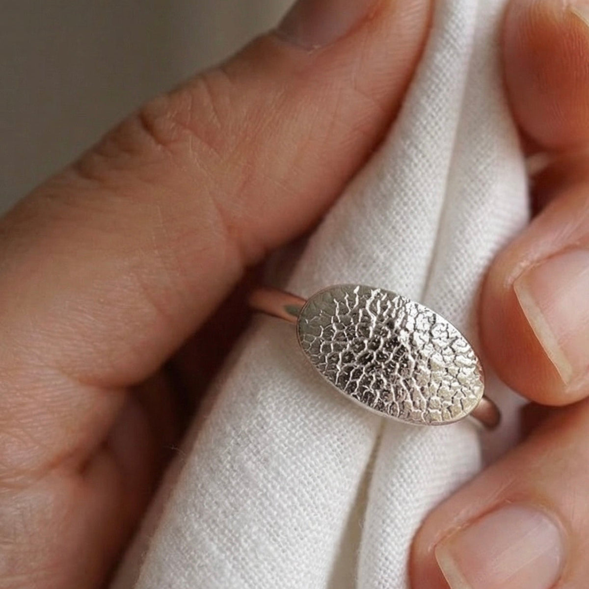 Finger-/Tierabdruck - Ring "Oval"