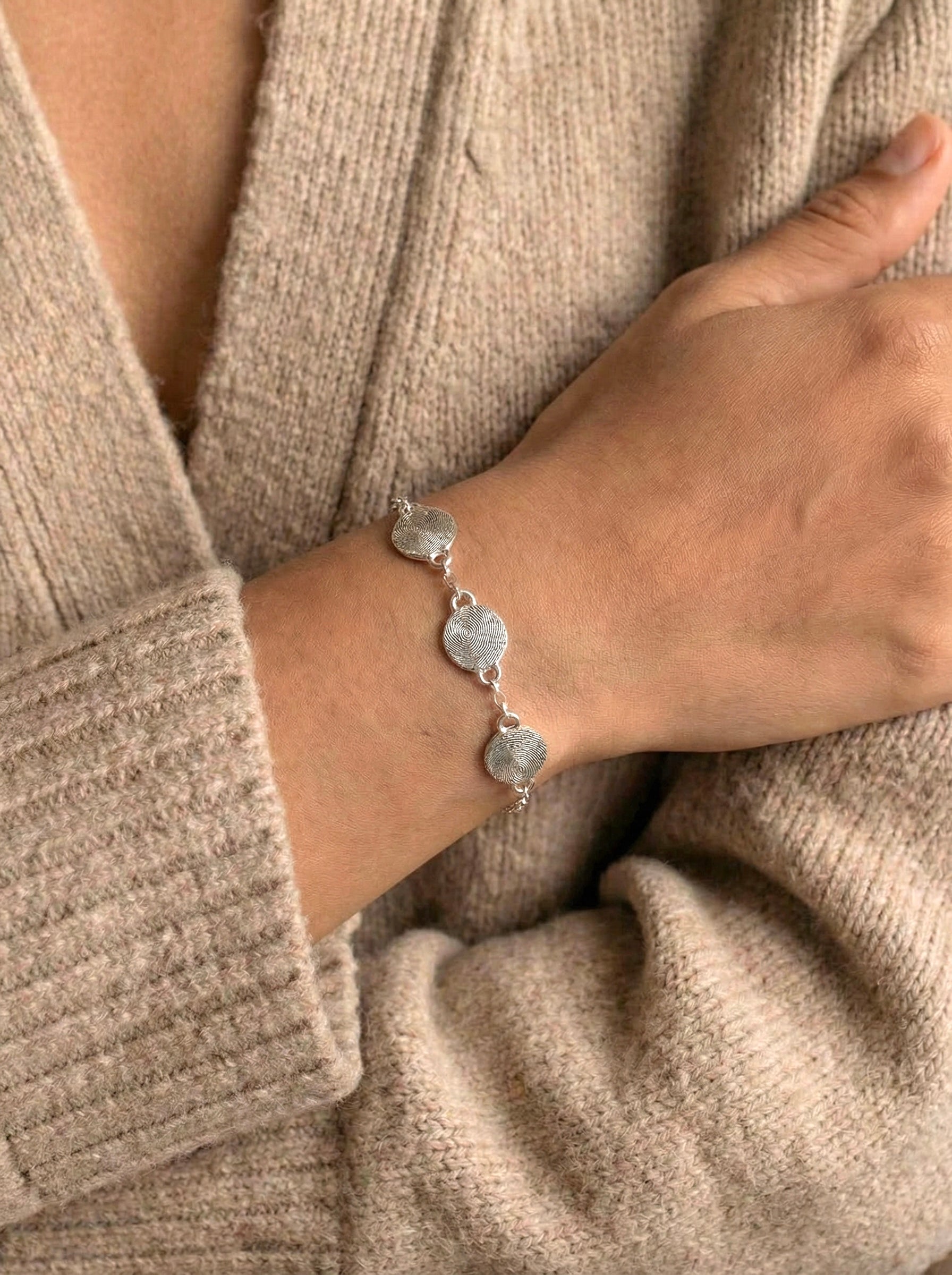 Finger-/Tierabdruck - Armband "Rund"