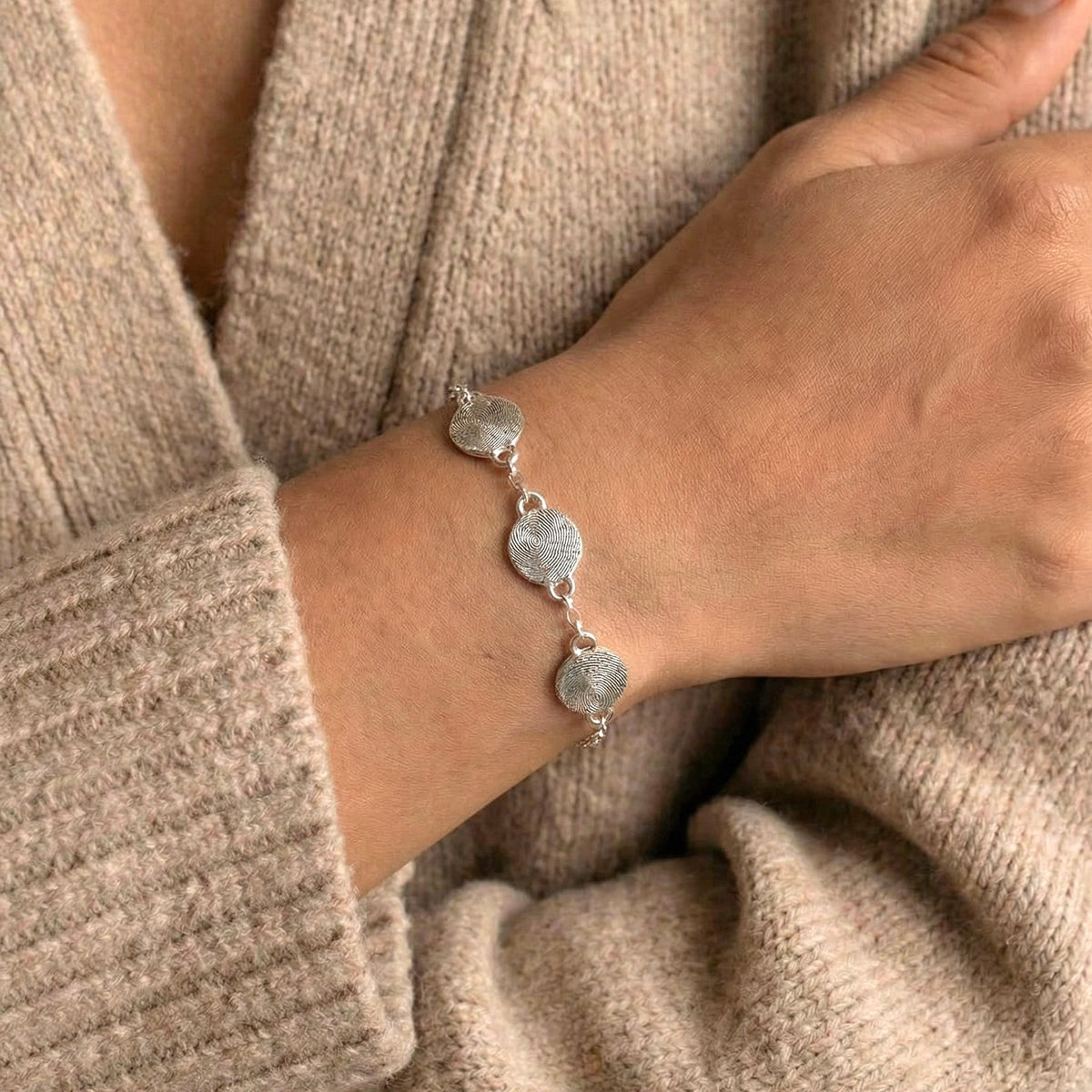 Finger-/Tierabdruck - Armband "Rund"