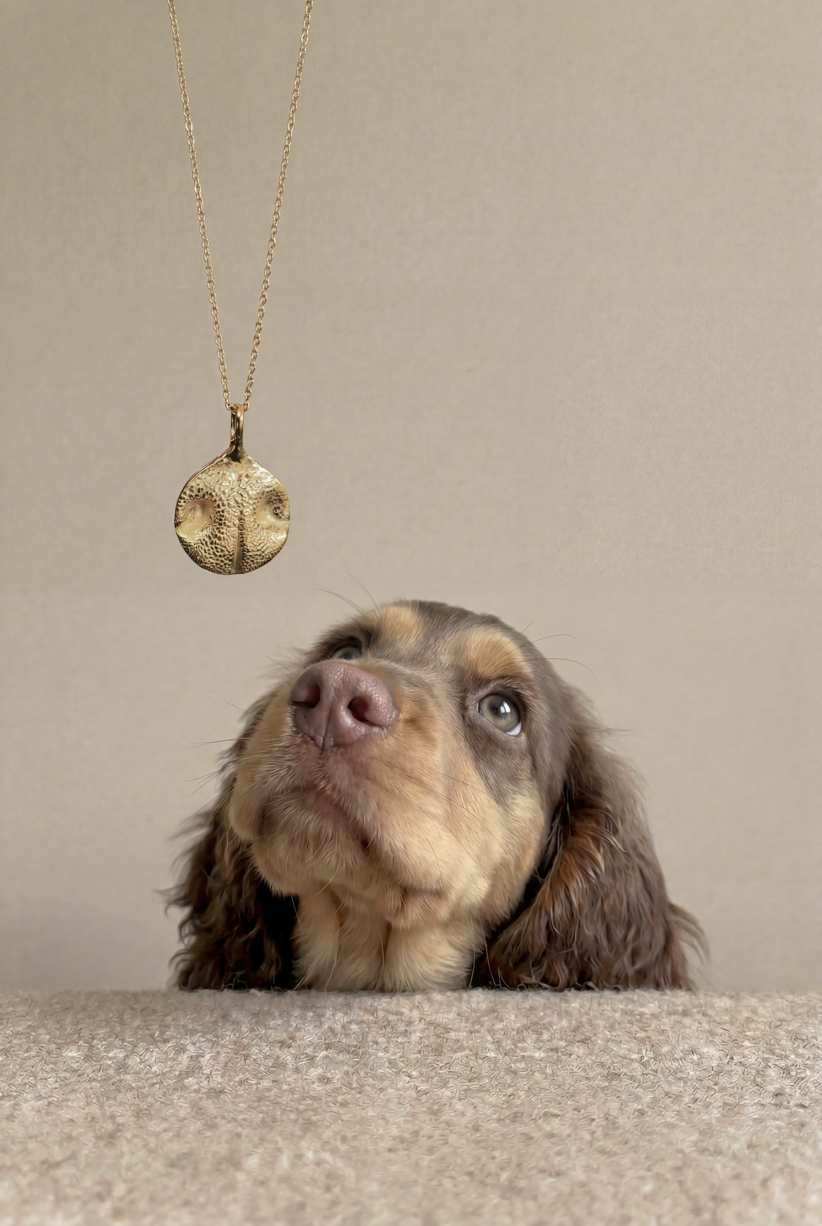 Vinger/dier print - "Ronde" ketting