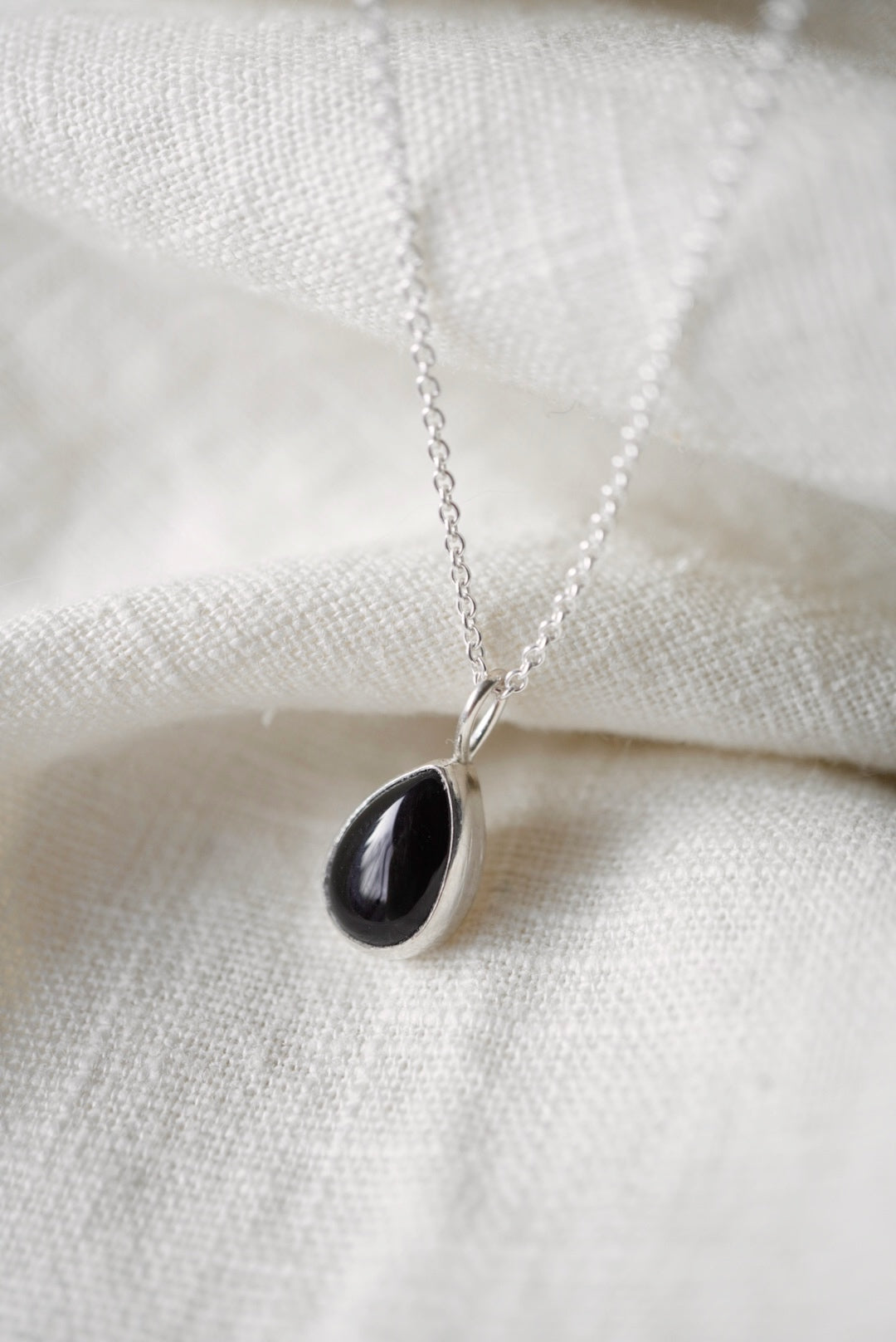 Onyx teardrop necklace