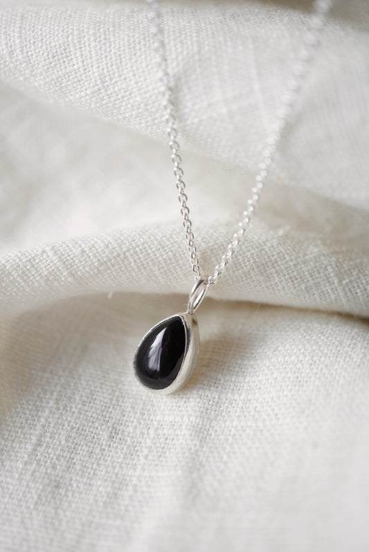 Onyx teardrop necklace