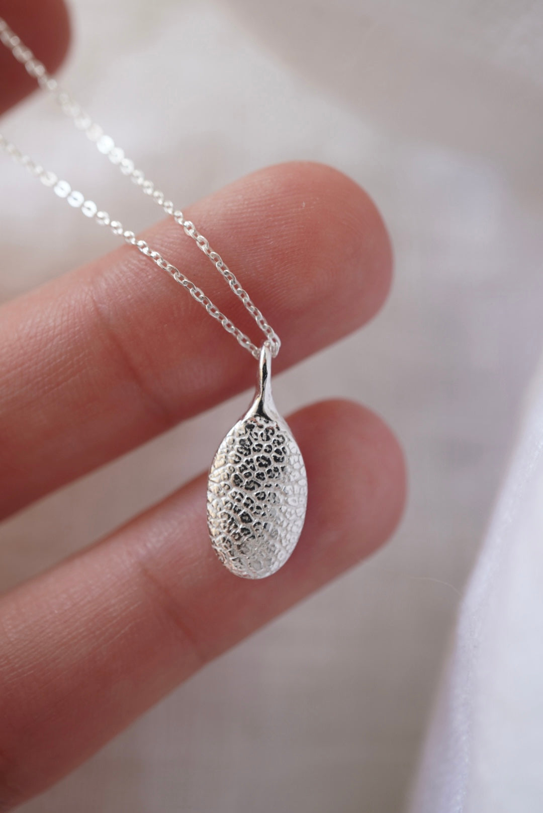 Finger &amp; nose print set - necklace "Oval"