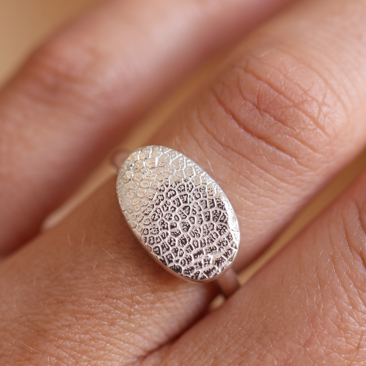 Finger-/Tierabdruck - Ring "Oval"