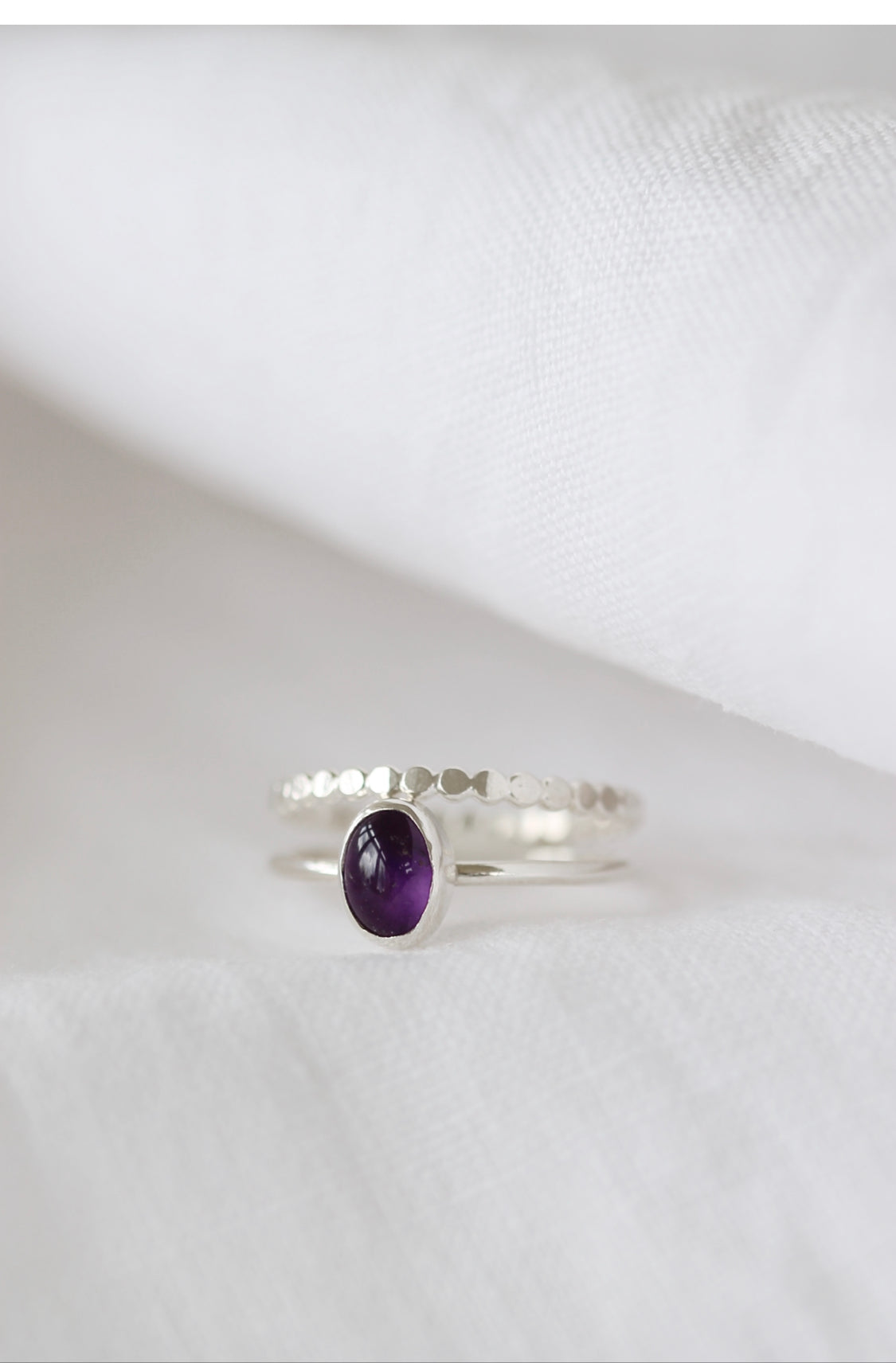 Amethyst ring 60